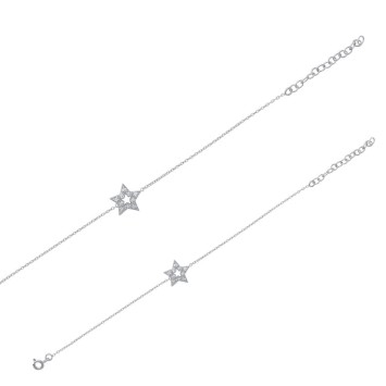 Rhodium Silber Armband mit einem Stern in Oxid Mikroserti verziert 31812532 Laval 1878 58,00 €
