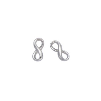 Boucles d'oreilles forme puce symbole "infini" en argent rhodié 3131141 Laval 1878 26,00 €