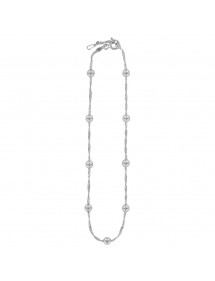 Anklet chain decorated with rhodium silver balls 3113060 Laval 1878 42,00 €