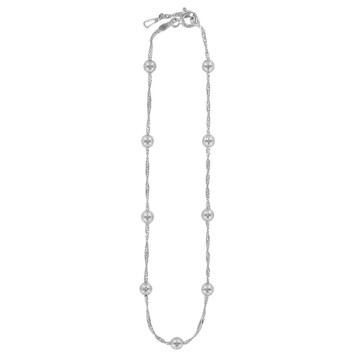 Anklet chain decorated with rhodium silver balls 3113060 Laval 1878 42,00 €