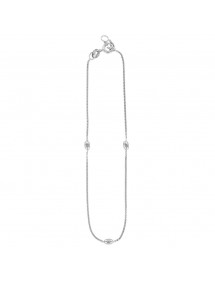 Gourmette link anklet chain with 3 oval balls 3113061 Laval 1878 37,00 €