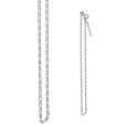 Single figaro anklet chain in sterling silver
