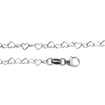 Bracelet chaîne légère de petits cœurs en argent massif 3180015 Laval 1878 14,00 €