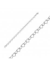 Pulsera de cadena hecha de corazones de plata esterlina 3180630 Laval 1878 29,90 €