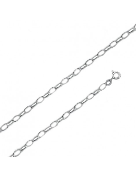 Bracelet oval jaseron mesh chain silver