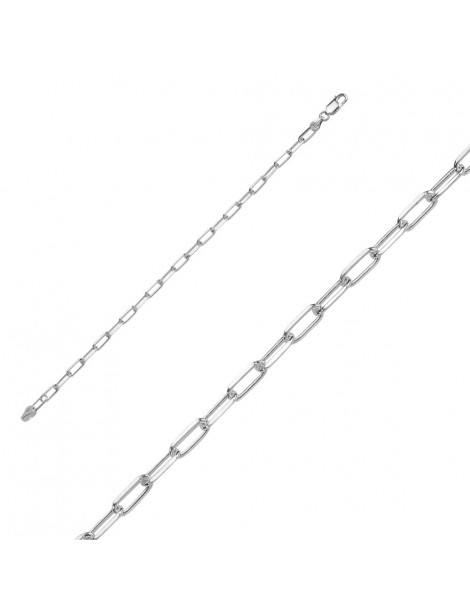 Bracelet mesh convict elongated silver