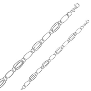 Round alternating oval link bracelet in sterling silver 31812544 Laval 1878 118,00 €