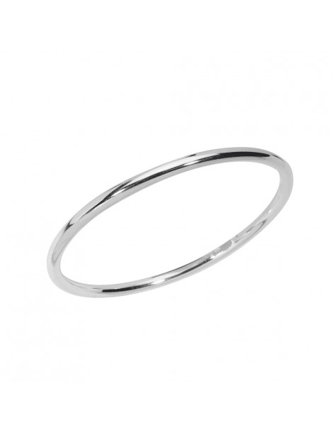 Bracelet smooth ring sterling silver - wire 4 mm