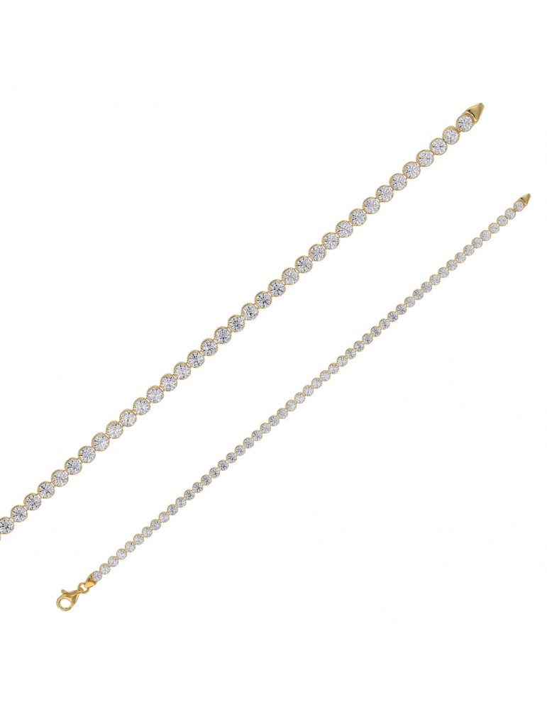 Bracelets rhinestones white silver - ∅ 2.75 mm - Length 19 cm