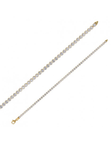 Bracelets rhinestones white silver - ∅ 2.75 mm - Length 19 cm