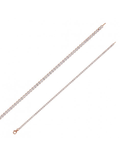 Flussarmbänder in Silber Rosa ∅ 2,10 mm, B 18 cm, 4 Farben