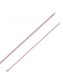 Bracelets rivières en argent doré rose ∅ 2,10 mm, L 18 cm, 4 couleurs