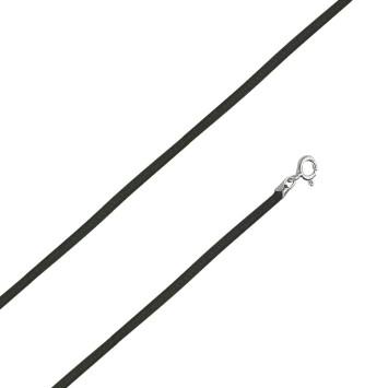 Black suede cord with solid silver clasp - L 40 cm 317613 Laval 1878 12,00 €