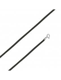 Black suede cord with solid silver clasp - L 48 cm 317614 Laval 1878 16,00 €