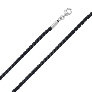Pigmented leather cord with solid silver clasp - 42 cm 317585 Laval 1878 18,90 €