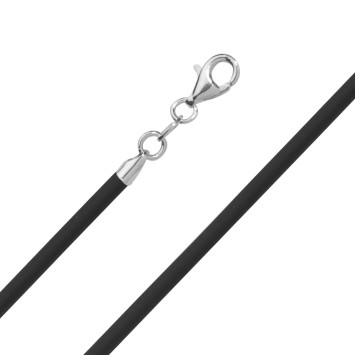 rubber cord with sterling silver clasp - Length 45 cm 317258 Laval 1878 12,00 €