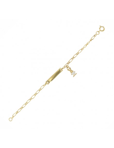 Baby identity bracelet with rabbit in gold plated and oxides 3286360 Suzette et Benjamin 52,00 €