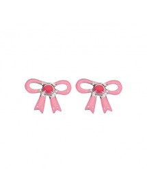 Earrings chips with pink bow rhodium silver 3130276 Suzette et Benjamin 19,90 €