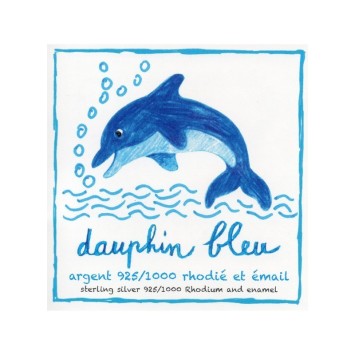 Orecchini a forma di delfino con fiore in argento rodiato 3131787 Suzette et Benjamin 28,00 €