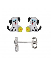 Earrings black and white dog earrings with yellow ball in silver rhodium 3131789 Suzette et Benjamin 20,00 €