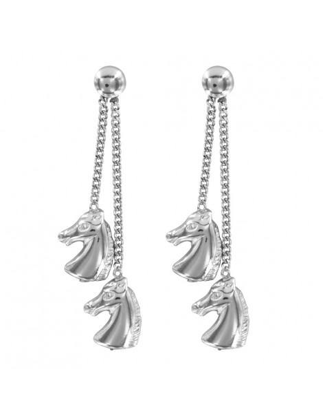 Earrings horse head patterns rhodium silver 3131059 Laval 1878 39,90 €