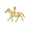 Pendentif en forme de cheval plaqué or