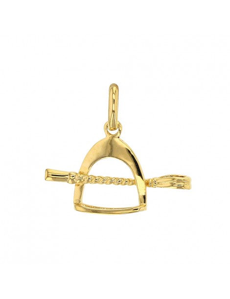 Gold plated riding pendant