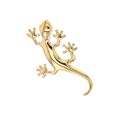 Large gold plated salamander pendant