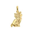 Sitting cat pendant in gold plated