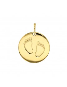 Médaille ronde avec une empreinte de pieds en plaqué or 3260229 Laval 1878 46,90 €