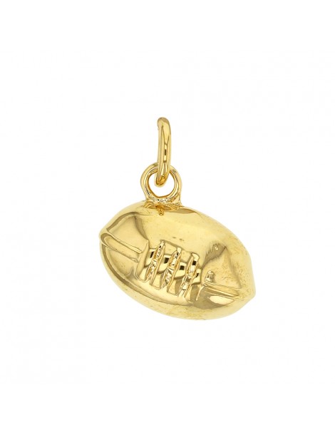 Gold-plated rugby ball pendant