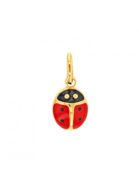 Enamel Ladybug Gold Plated Pendant
