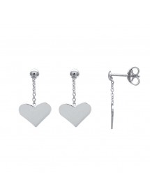 Earrings dangling hearts in rhodium silver 3131624 Laval 1878 24,00 €
