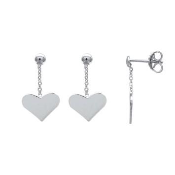 Earrings dangling hearts in rhodium silver 3131624 Laval 1878 24,00 €