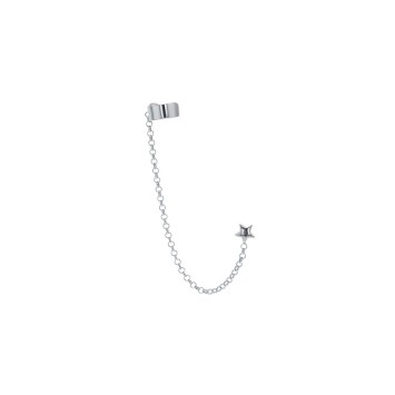 Chain earrings and a star in rhodium silver 3131634 Laval 1878 24,00 €