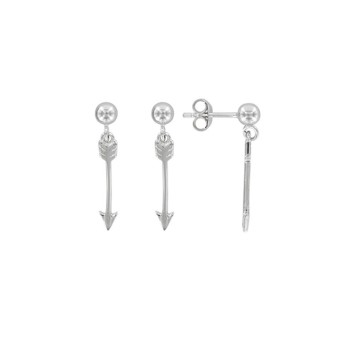 Earrings rhodium silver arrow 3131440 Laval 1878 42,00 €