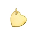 Gold plated flat heart pendant