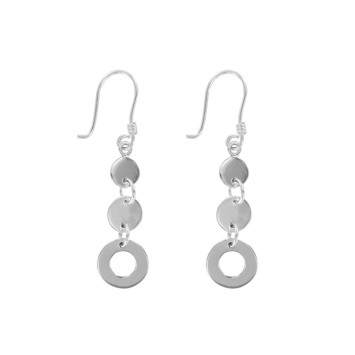 Earrings three circles rhodium silver 3131065 Laval 1878 45,00 €