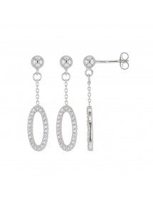 Earrings oval earrings microserti zirconium oxides on rhodium silver 3131452 Laval 1878 59,90 €