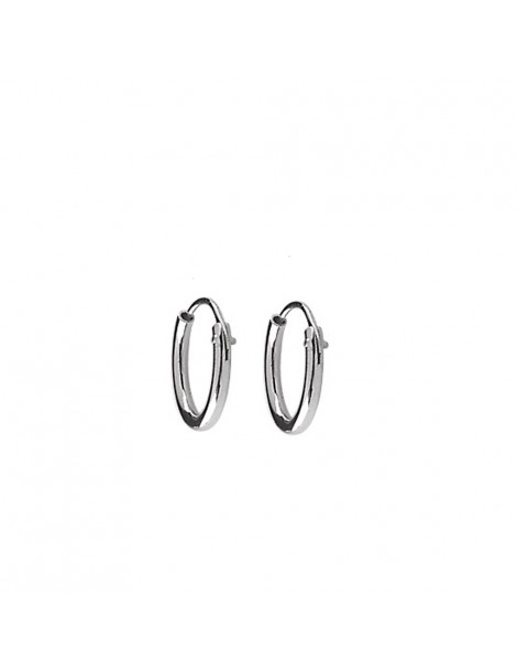 Sterling silver creole earrings - 1.5 mm wire - Diameter from 12 to 45 mm