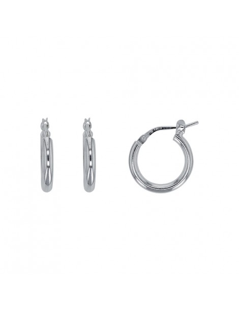 Sterling silver creole earrings - Wire 2 mm - Diameter from 10 to 50 mm