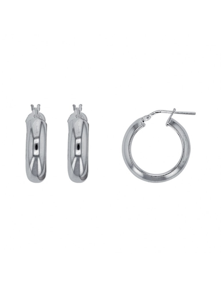 Ohrringe aus Silber - Draht 6 x 4,5 mm - Durchmesser 2 cm