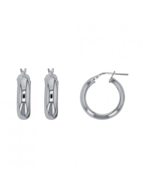 Earrings in silver - Wire 6 x 4.5 mm - Diameter 2 cm