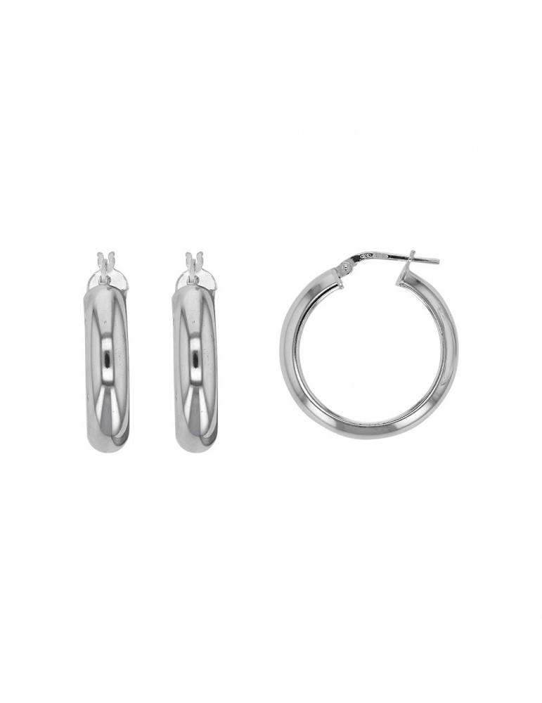 Earrings in silver - Wire 6 x 4.5 mm - Diameter 2,5 cm