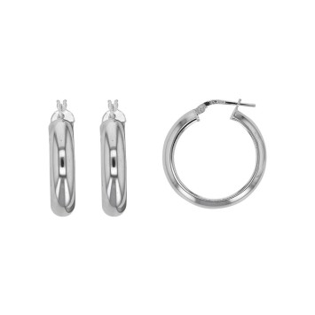 Earrings in silver - Wire 6 x 4.5 mm - Diameter 2,5 cm 313592 Laval 1878 59,90 €