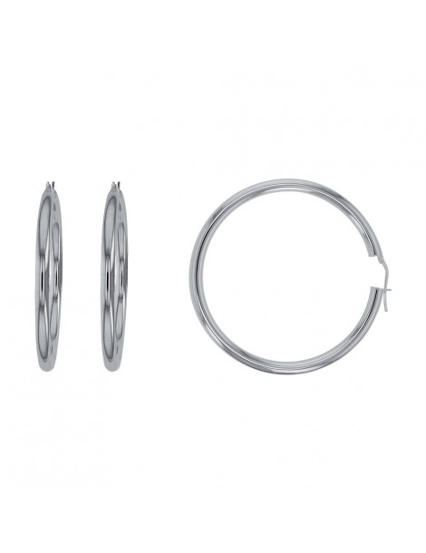 Orecchini in argento sterling - Filo 4,5 mm - Diametro da 40 a 50 mm