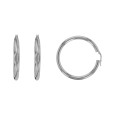 Sterling Silber Ohrringe - Draht 4,5 mm - Durchmesser von 40 bis 50 mm