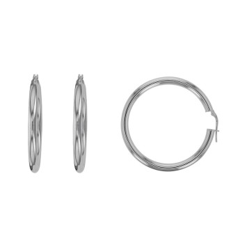 Sterling Silber Ohrringe - Draht 4,5 mm - Durchmesser von 40 bis 50 mm 313677 Laval 1878 65,00 €