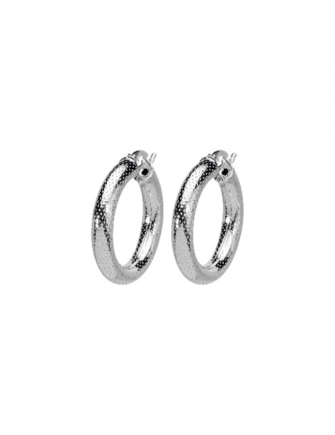 Earrings hammered sterling silver - Wire 4mm 3131684 Laval 1878 36,00 €