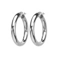 Earrings in silver - Wire 4 mm - diameter 20 mm to 25 mm